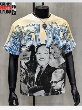 Valley dreams Graphic Short-Sleeve Crewneck T-Shirt - White/Blue